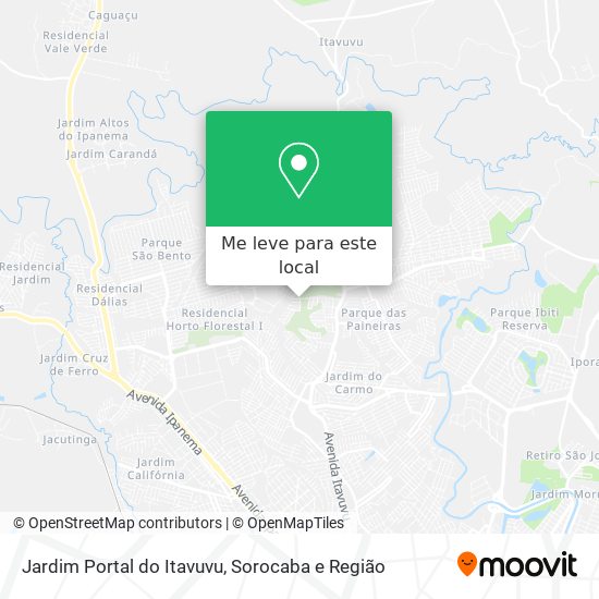 Jardim Portal do Itavuvu mapa