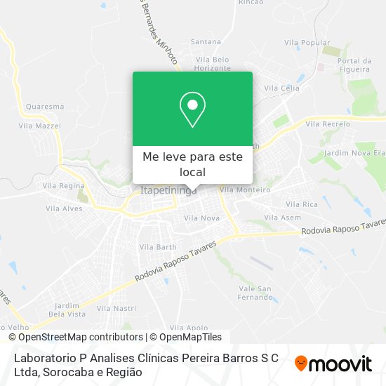 Laboratorio P Analises Clínicas Pereira Barros S C Ltda mapa