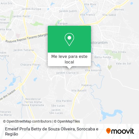 Emeief Profa Betty de Souza Oliveira mapa