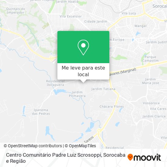 Centro Comunitário Padre Luiz Scrosoppi mapa