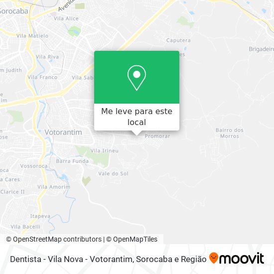 Dentista - Vila Nova - Votorantim mapa