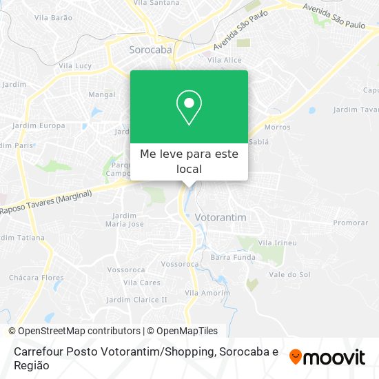 Carrefour Posto Votorantim / Shopping mapa