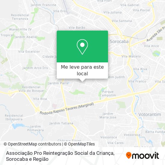 Associação Pro Reintegração Social da Criança mapa