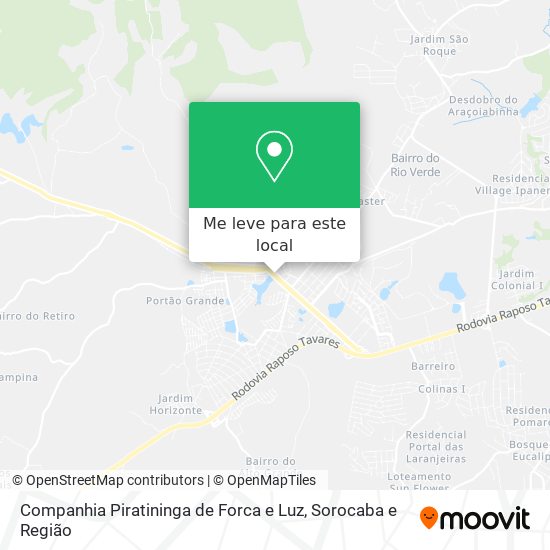 Companhia Piratininga de Forca e Luz mapa