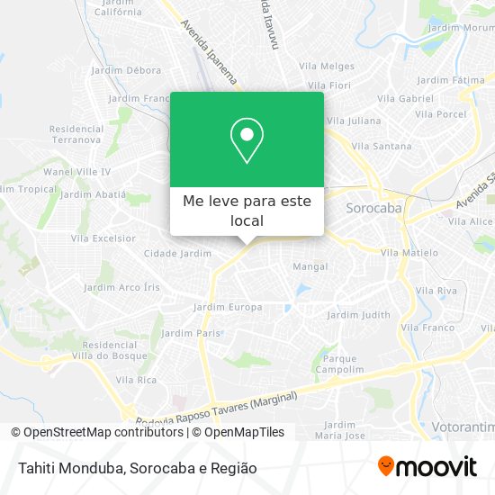 Tahiti Monduba mapa