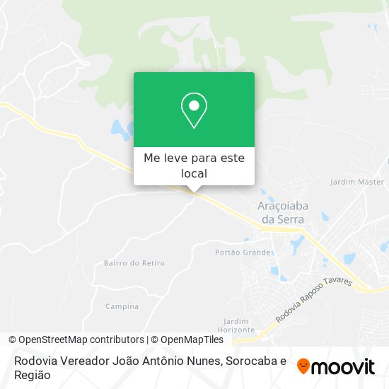 Rodovia Vereador João Antônio Nunes mapa