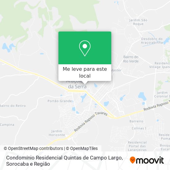 Condomínio Residencial Quintas de Campo Largo mapa