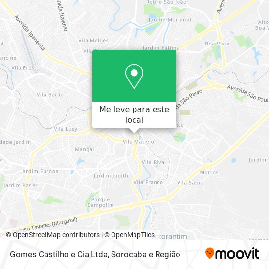 Gomes Castilho e Cia Ltda mapa
