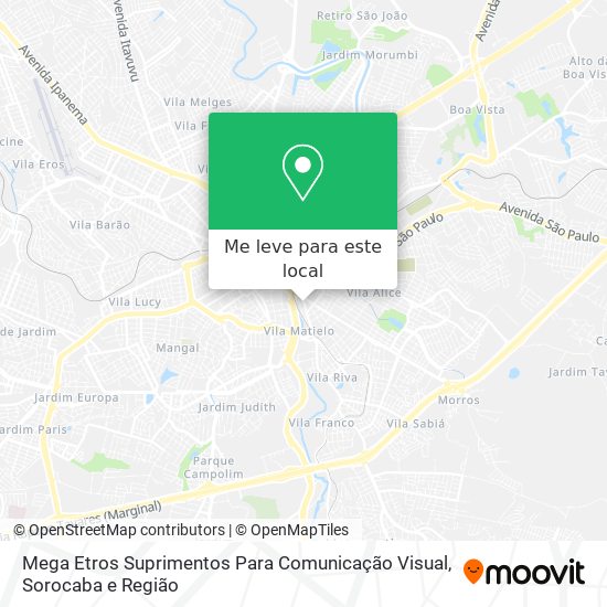 Mega Etros Suprimentos Para Comunicação Visual mapa