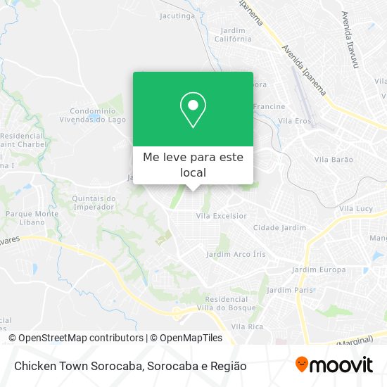Chicken Town Sorocaba mapa