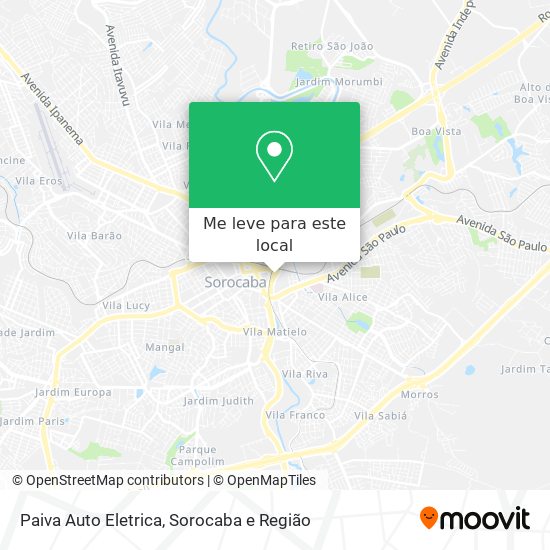 Paiva Auto Eletrica mapa