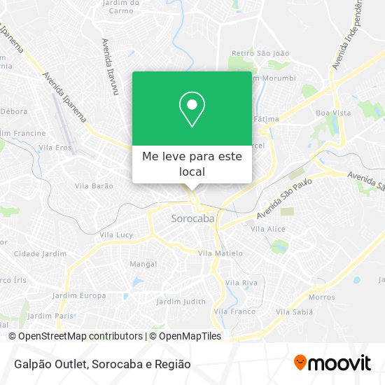 Galpão Outlet mapa