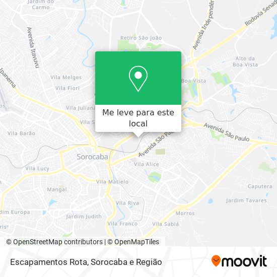 Escapamentos Rota mapa