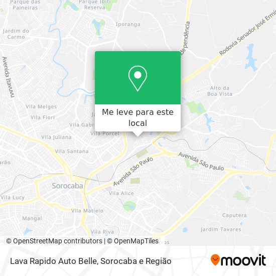 Lava Rapido Auto Belle mapa