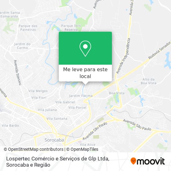 Lospertec Comércio e Serviços de Glp Ltda mapa