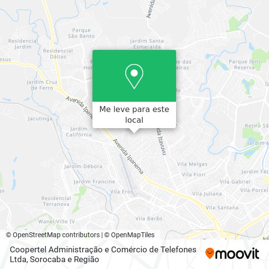 Coopertel Administração e Comércio de Telefones Ltda mapa