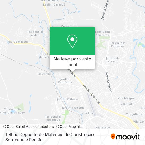 Telhão Depósito de Materiais de Construção mapa