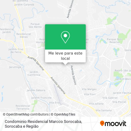 Condominio Residencial Marcco Sorocaba mapa