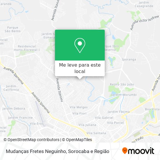 Mudanças Fretes Neguinho mapa