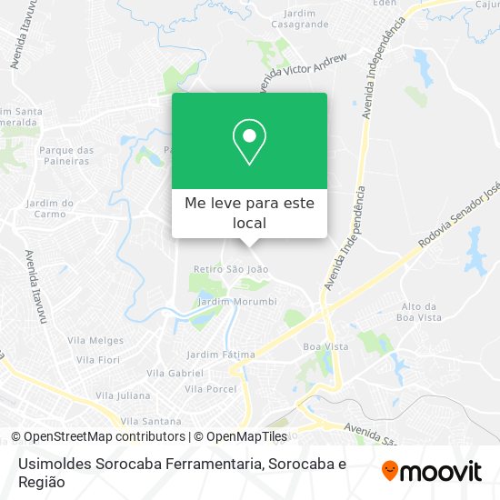 Usimoldes Sorocaba Ferramentaria mapa