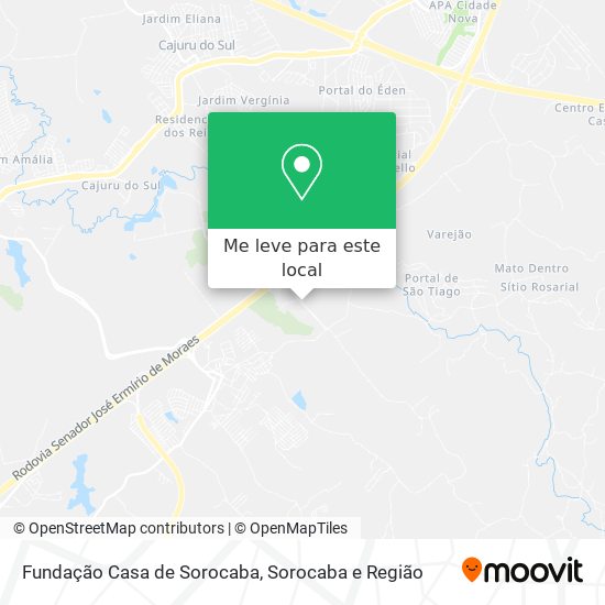 Fundação Casa de Sorocaba mapa