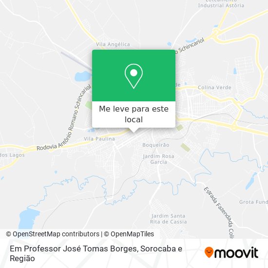 Em Professor José Tomas Borges mapa