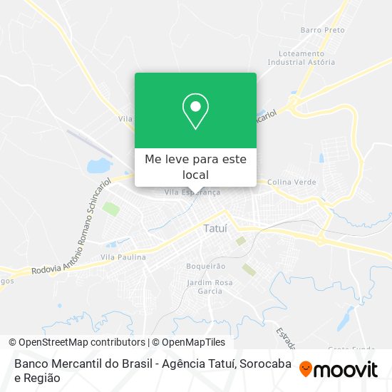 Banco Mercantil do Brasil - Agência Tatuí mapa