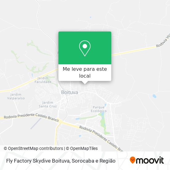 Fly Factory Skydive Boituva mapa