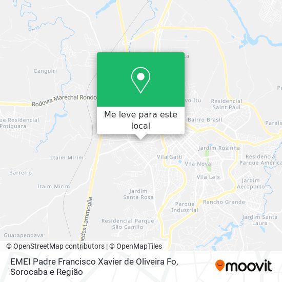 EMEI Padre Francisco Xavier de Oliveira Fo mapa