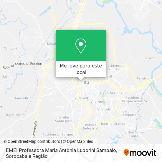 EMEI Professora Maria Antônia Luporini Sampaio mapa