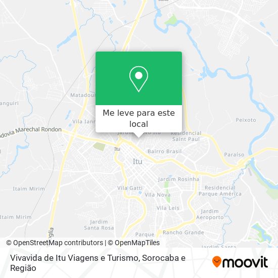 Vivavida de Itu Viagens e Turismo mapa