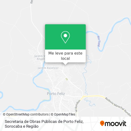 Secretaria de Obras Públicas de Porto Feliz mapa