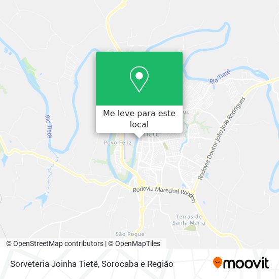 Sorveteria Joinha Tietê mapa