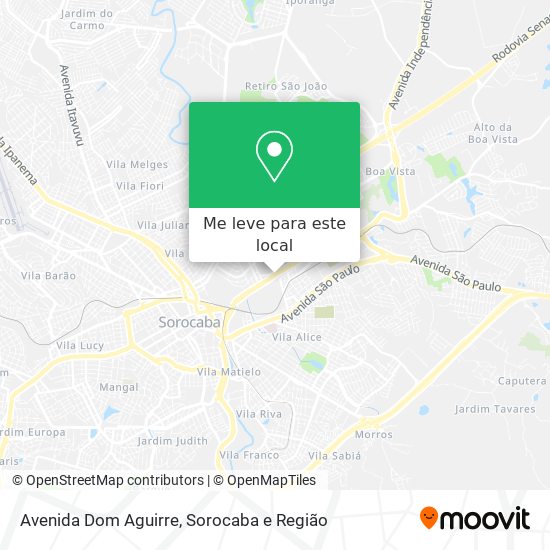 Avenida Dom Aguirre mapa