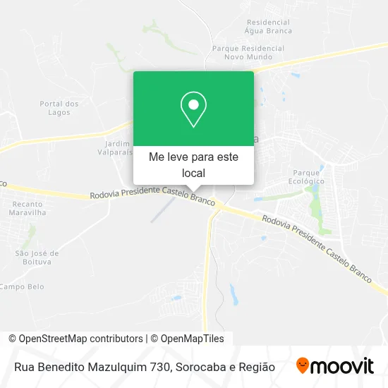 Rua Benedito Mazulquim 730 mapa