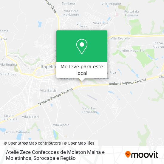 Atelie Zeze Confeccoes de Moleton Malha e Moletinhos mapa