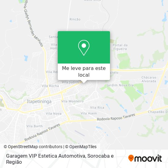 Garagem VIP Estetica Automotiva mapa