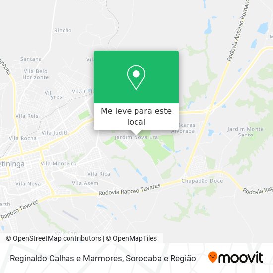 Reginaldo Calhas e Marmores mapa