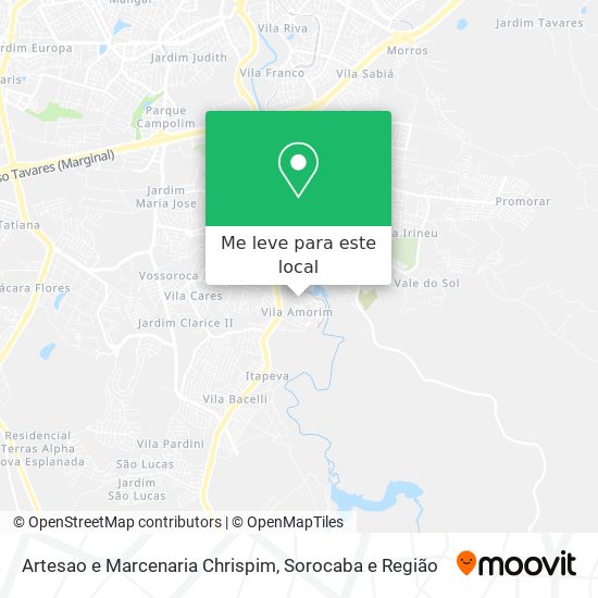 Artesao e Marcenaria Chrispim mapa