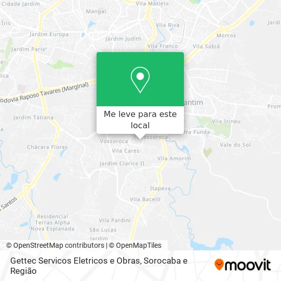Gettec Servicos Eletricos e Obras mapa