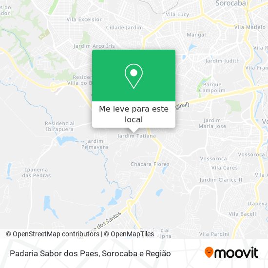 Padaria Sabor dos Paes mapa