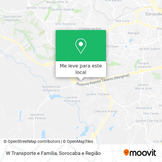 W Transporte e Familia mapa