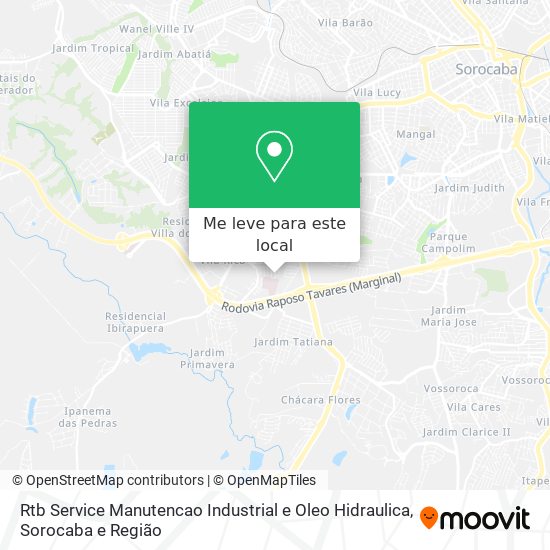 Rtb Service Manutencao Industrial e Oleo Hidraulica mapa