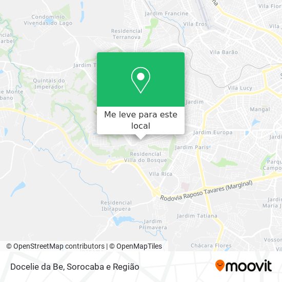 Docelie da Be mapa