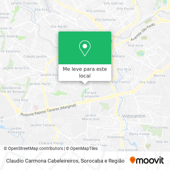 Claudio Carmona Cabeleireiros mapa