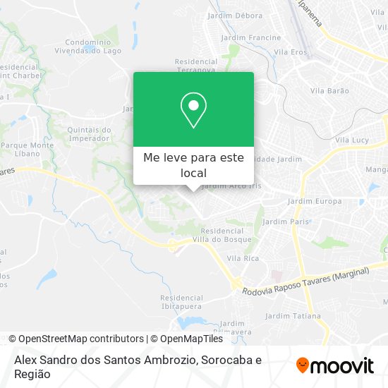 Alex Sandro dos Santos Ambrozio mapa