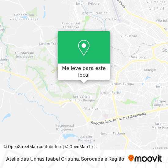 Atelie das Unhas Isabel Cristina mapa