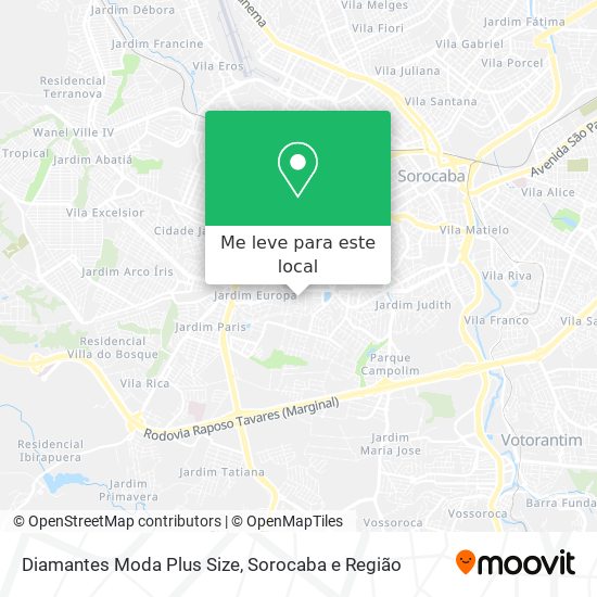 Diamantes Moda Plus Size mapa