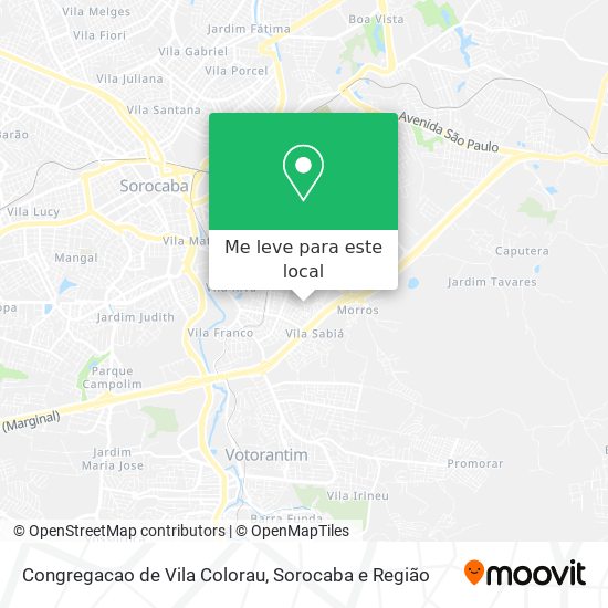 Congregacao de Vila Colorau mapa