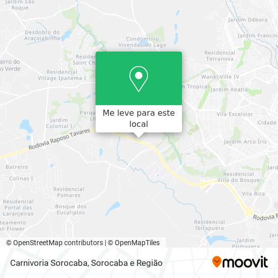 Carnivoria Sorocaba mapa